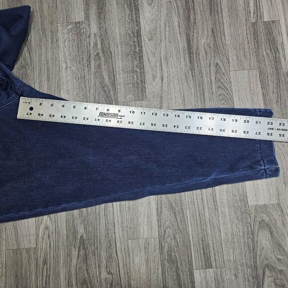 Time And Tru Pants Womens XL Blue Pull On Jeggings Cropped Denim Stretch Capri - Picture 9 of 11